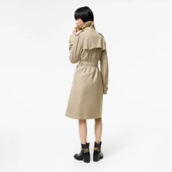 Long Silk-lined Tropical Gabardine Foxfield Trench Coat