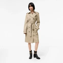 Long Silk-lined Tropical Gabardine Foxfield Trench Coat