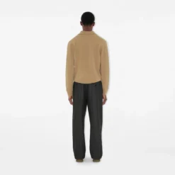 Long-sleeve Cashmere Blend Polo Shirt