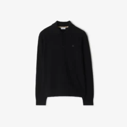 Long-sleeve Cashmere Blend Polo Shirt