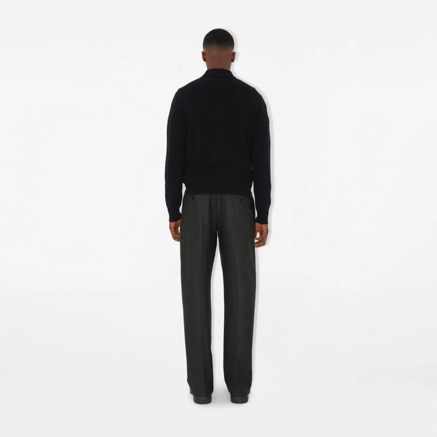 Long-sleeve Cashmere Blend Polo Shirt