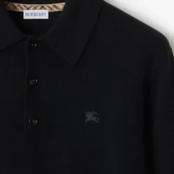 Long-sleeve Cashmere Blend Polo Shirt