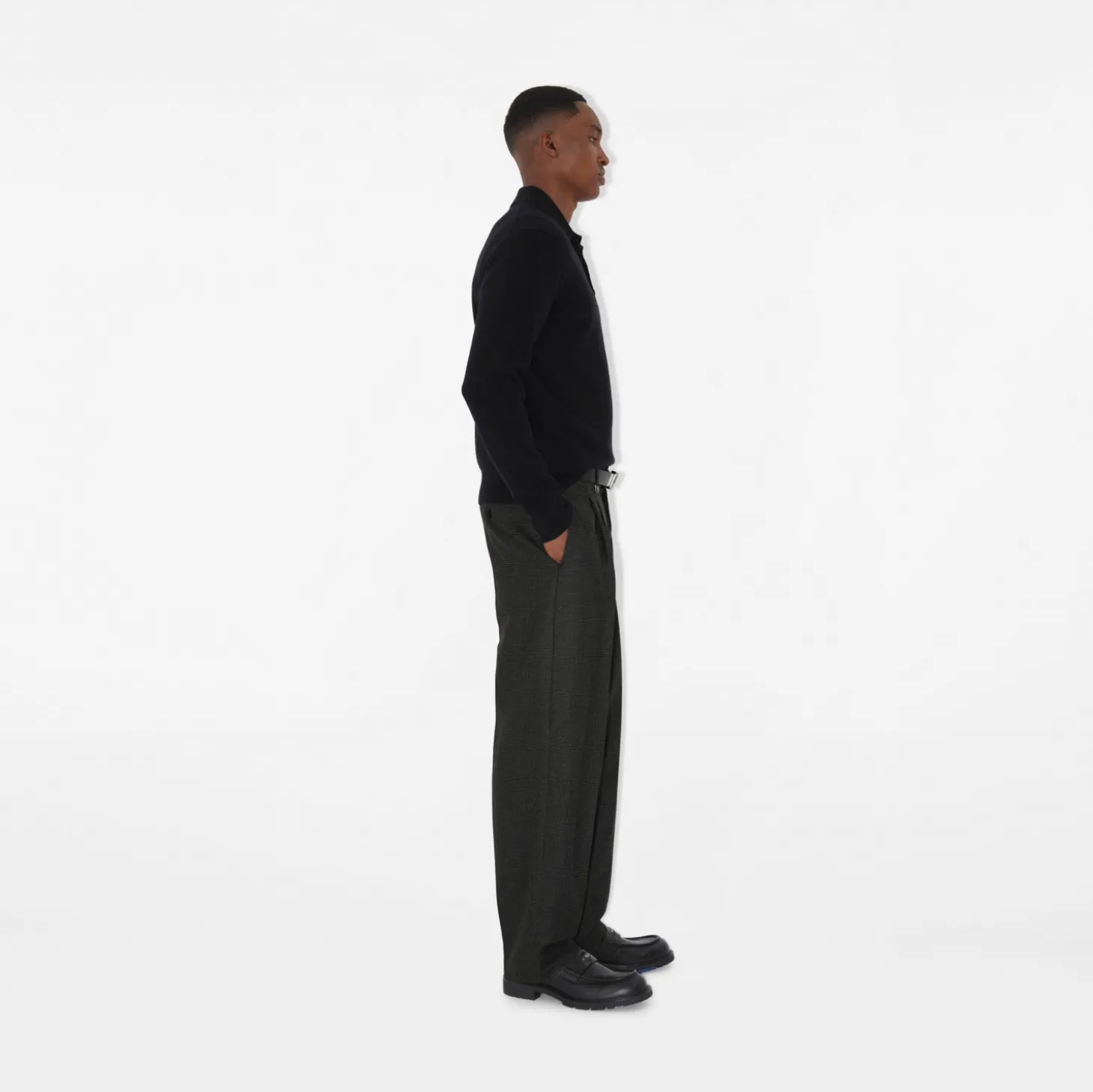 Long-sleeve Cashmere Blend Polo Shirt