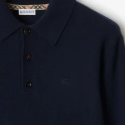 Long-sleeve Cashmere Blend Polo Shirt
