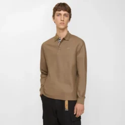 Long-sleeve Cotton Polo Shirt