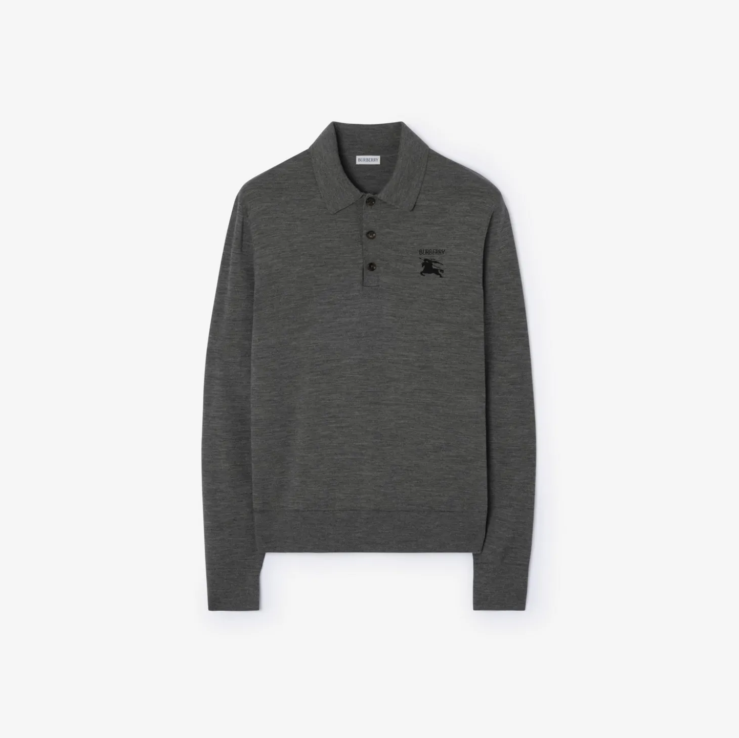 Long-sleeve Knight Wool Polo Shirt