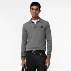 Long-sleeve Knight Wool Polo Shirt