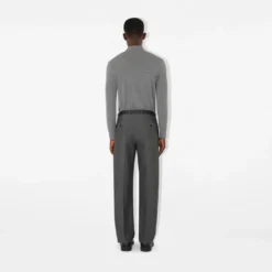 Long-sleeve Wool Polo Shirt