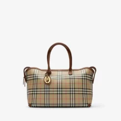 Medium Check Zip Tote