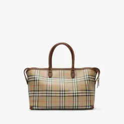 Medium Check Zip Tote