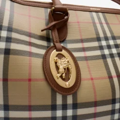 Medium Check Zip Tote