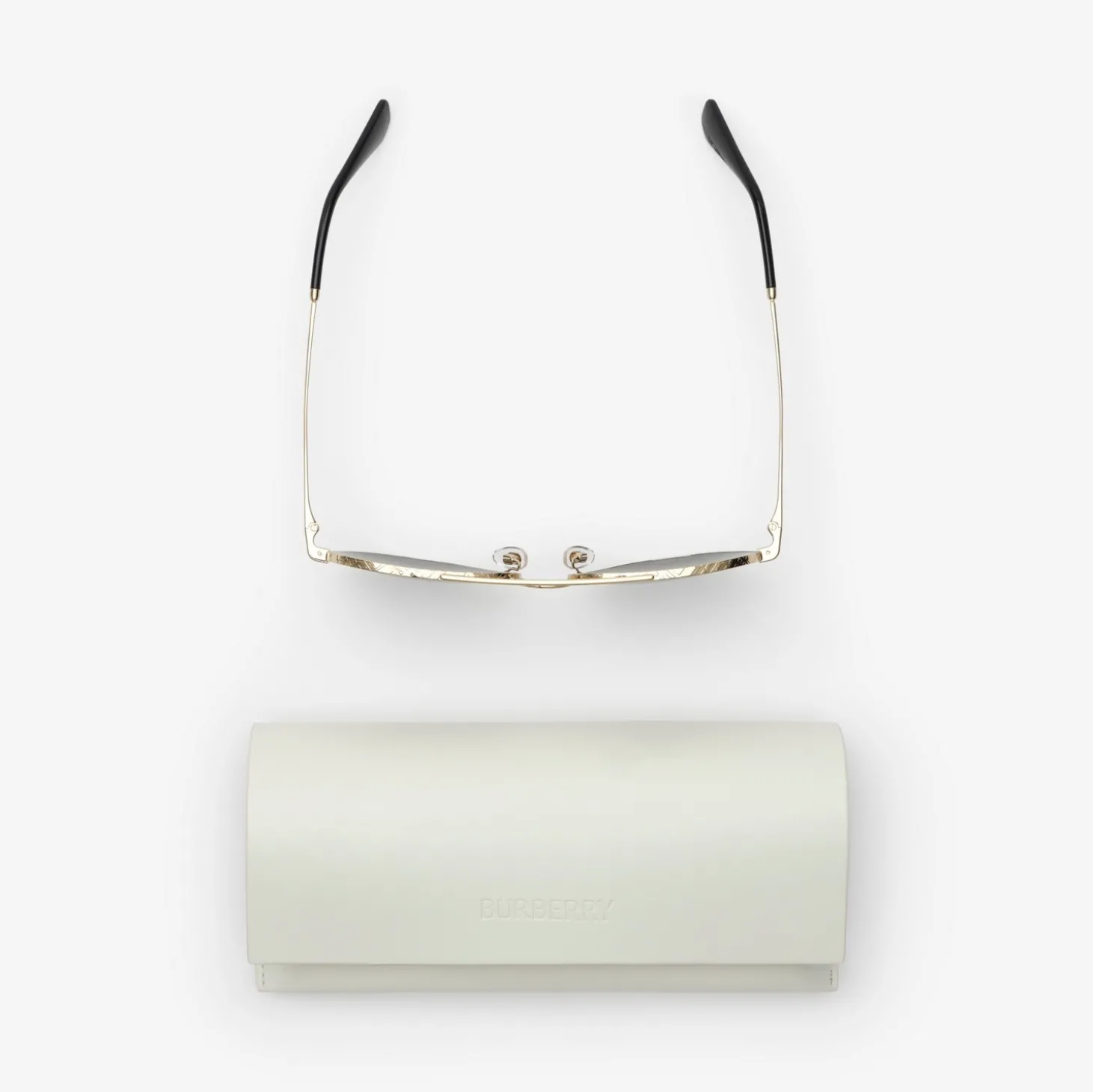 Metal Check Aviator Sunglasses