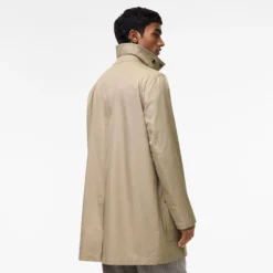 Mid-length Leather Collar Meadowbank Car Coat