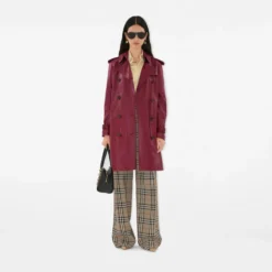 Mid-length Leather Kensington Trench Coat