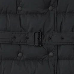 Mid-length Nylon Hooded Puffer Coat