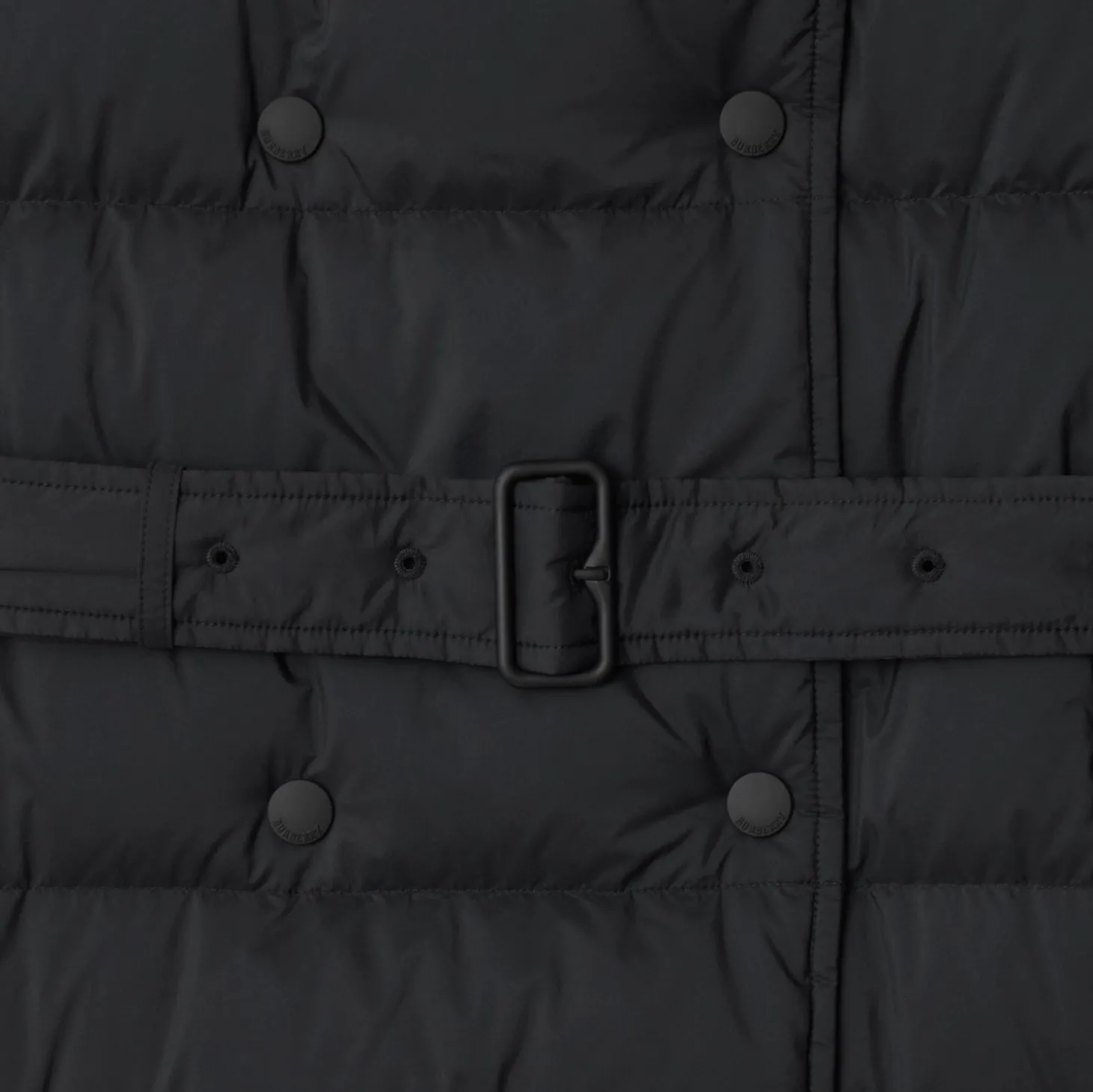 Mid-length Nylon Hooded Puffer Coat