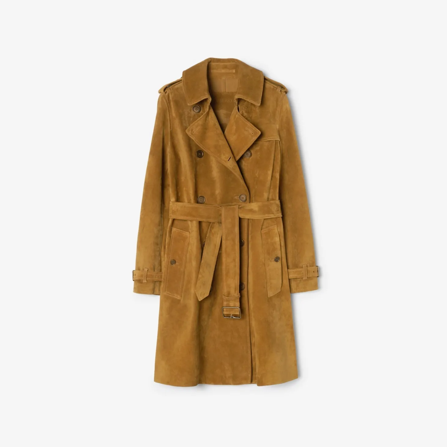 Mid-length Suede Kensington Trench Coat