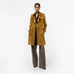 Mid-length Suede Kensington Trench Coat