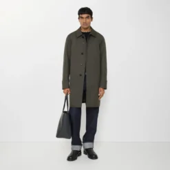 Mid-length Tropical Gabardine Camden Car Coat