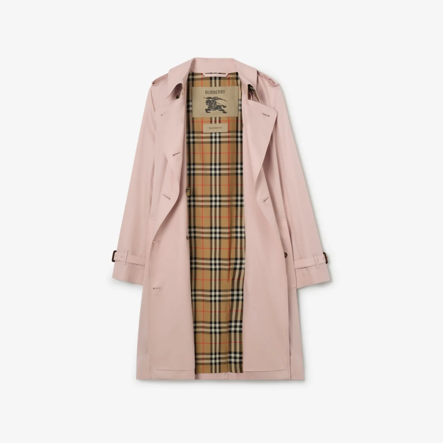 Mid-length Tropical Gabardine Kensington Trench Coat