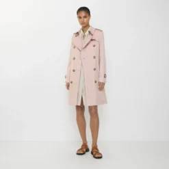 Mid-length Tropical Gabardine Kensington Trench Coat