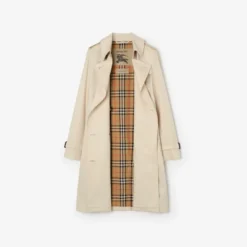 Mid-length Tropical Gabardine Kensington Trench Coat