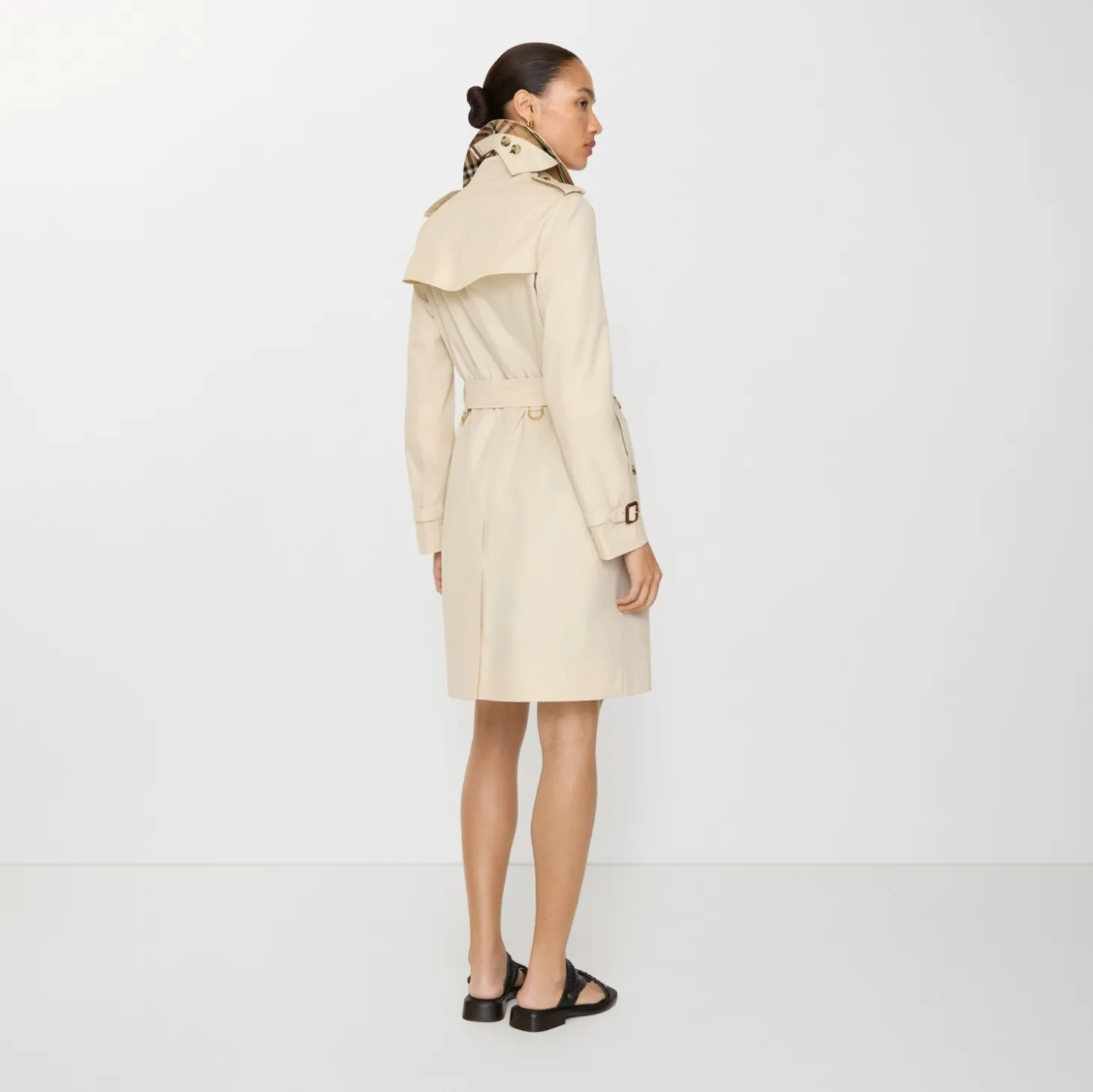 Mid-length Tropical Gabardine Kensington Trench Coat