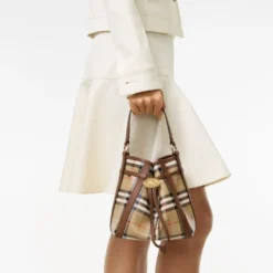 Mini Check Bucket Bag