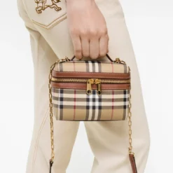 Mini Check Vanity Bag