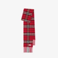 Narrow Check Cashmere Scarf