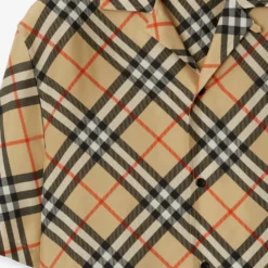 Oversized Check Silk Shirt