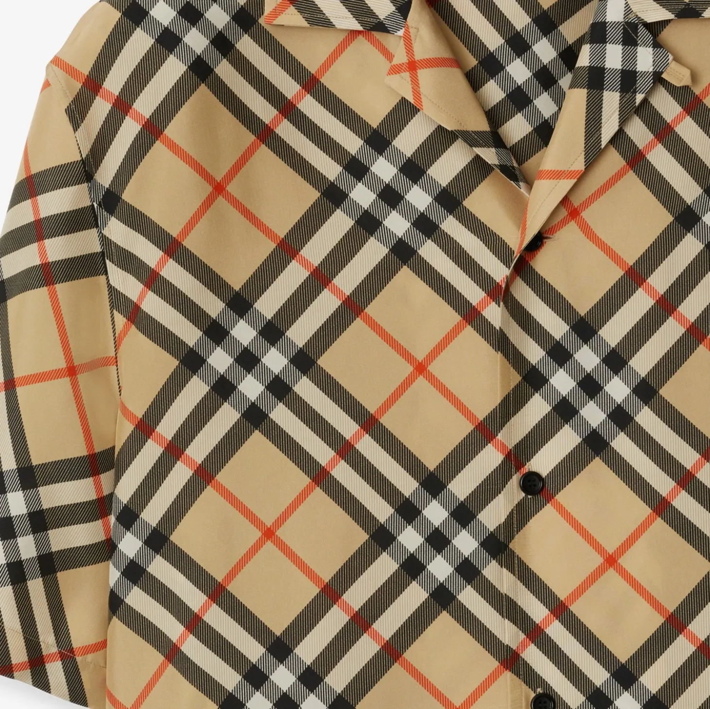 Oversized Check Silk Shirt