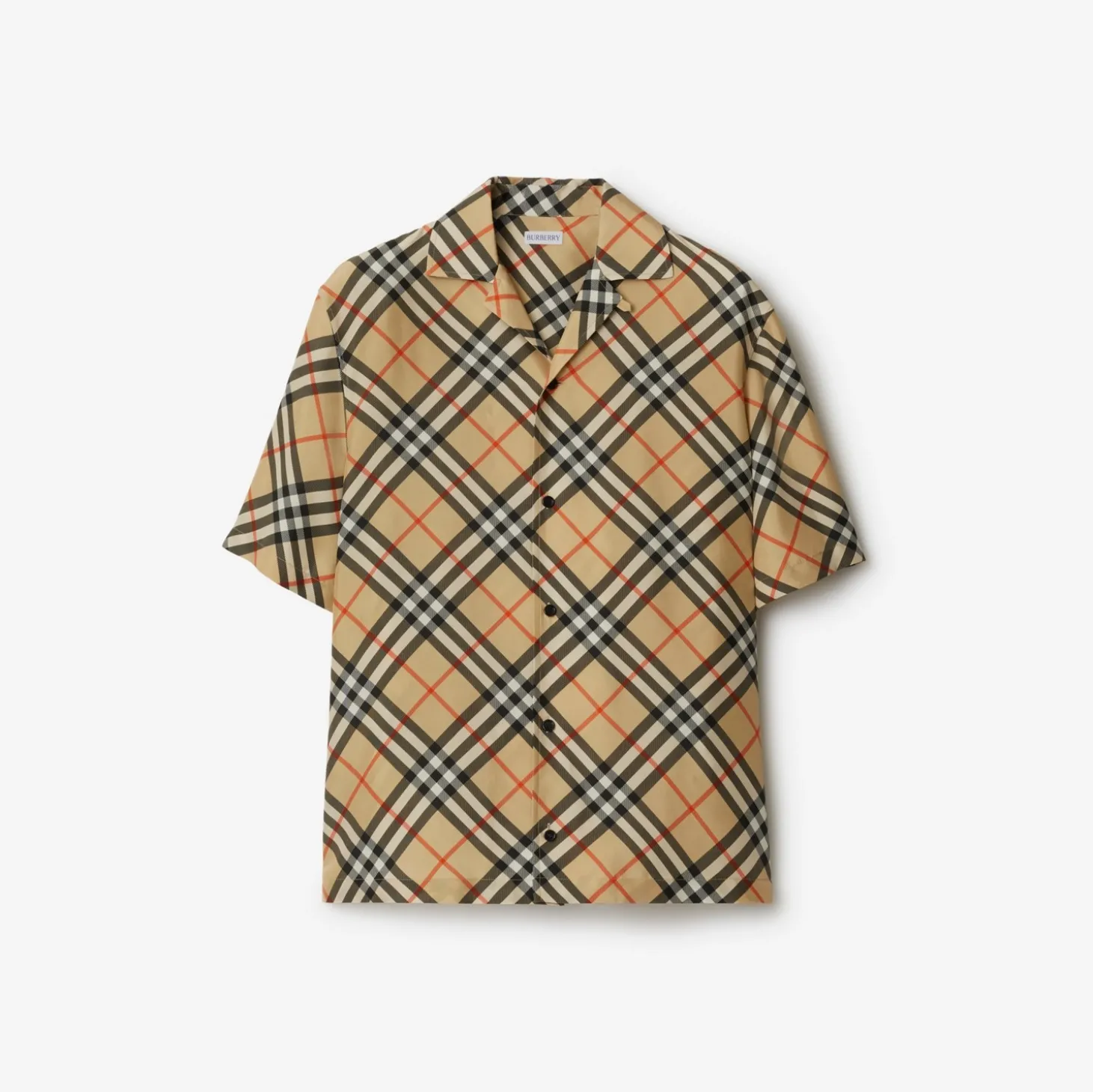 Oversized Check Silk Shirt