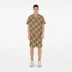 Oversized Check Silk Shirt