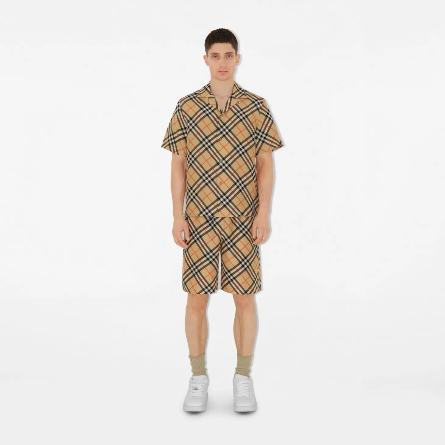 Oversized Check Silk Shirt