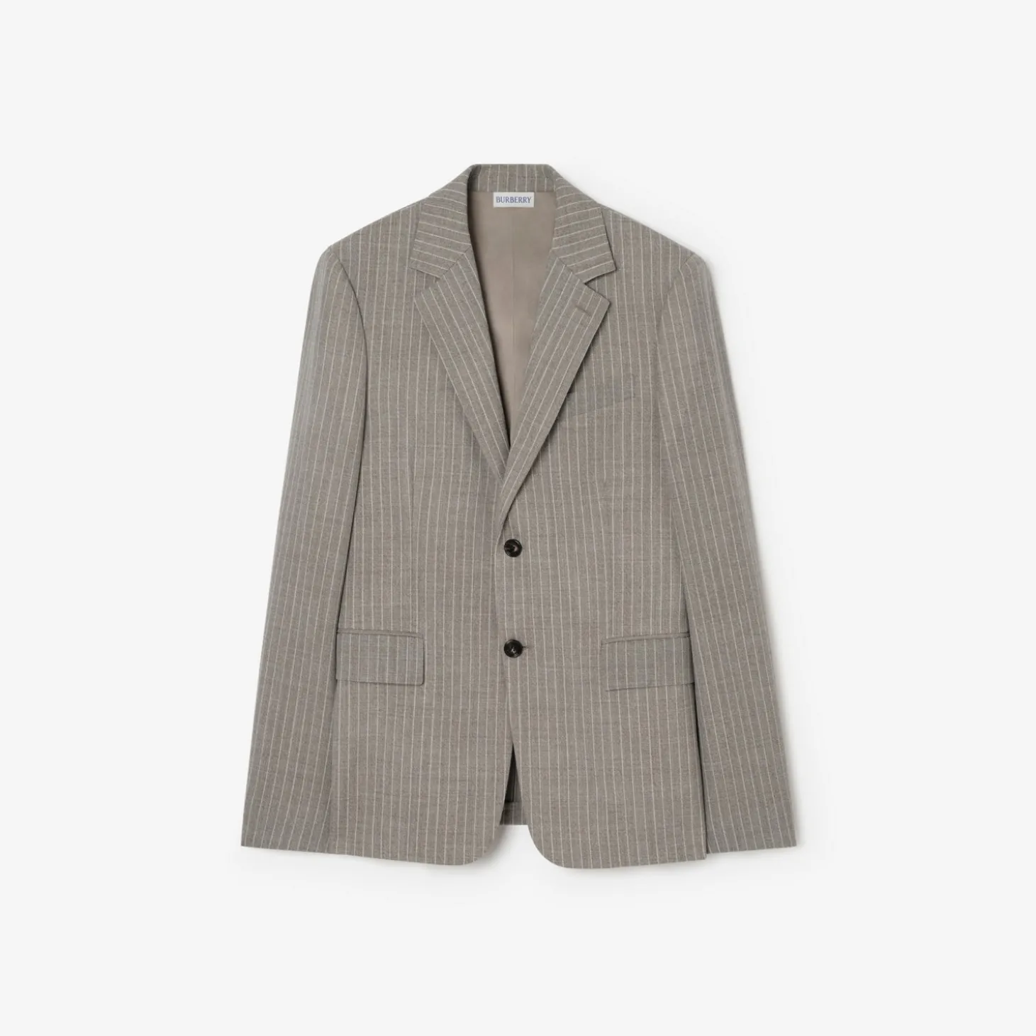Pinstriped Wool Sloane Tailored Jacket