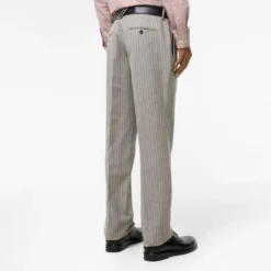 Pinstriped Wool Sloane Tailored Trousers