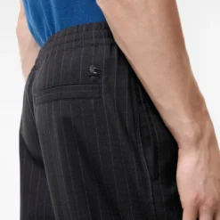 Pinstriped Wool Track Pants