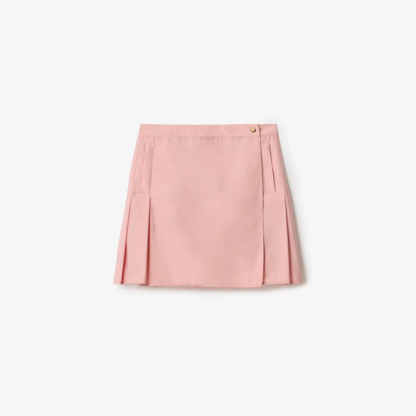 Pleated Stretch Nylon Mini Skirt