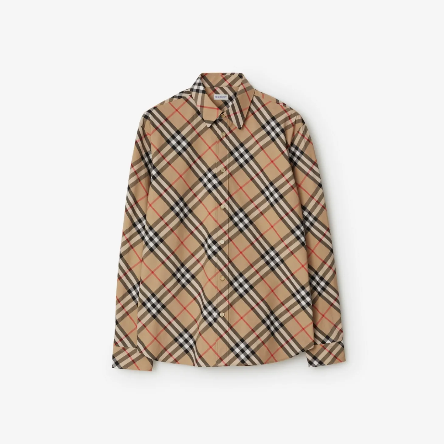 Relaxed Fit Check Cotton Poplin Shirt