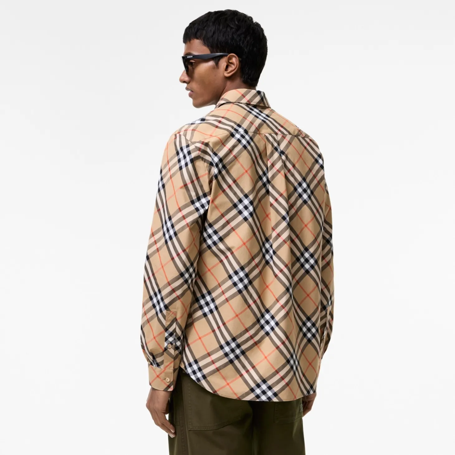 Relaxed Fit Check Cotton Poplin Shirt