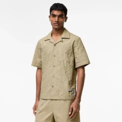 Relaxed Fit Check Embroidered Cotton Shirt