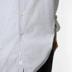 Relaxed Fit Striped Cotton Shirt