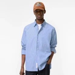 Relaxed Fit Striped Cotton Shirt