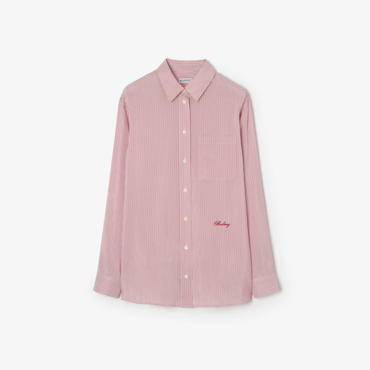 Relaxed Fit Striped Silk Shirt