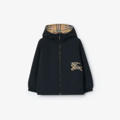 Reversible Check Hooded Jacket