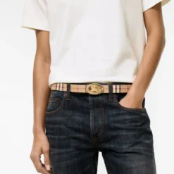 Reversible Check Knight Stamp Belt