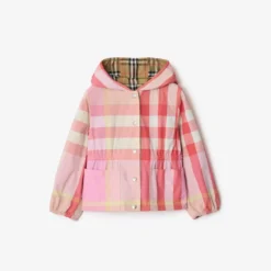 Reversible Check Nylon Hooded Jacket