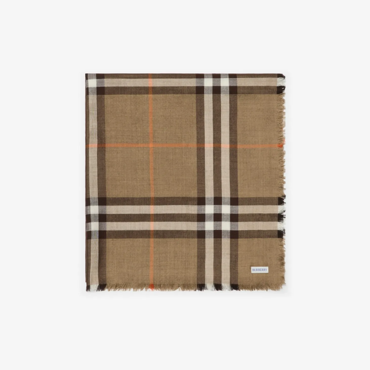 Reversible Check Wool Silk Scarf