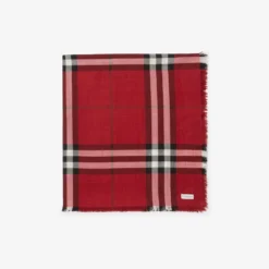 Reversible Check Wool Silk Scarf